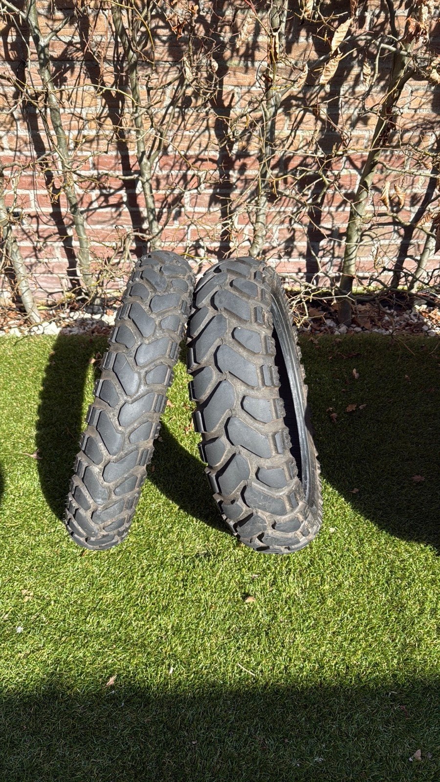 Mitas Enduro Trail+ Motorbanden. Zaten op mijn BMW R1250 GS, Motoren, Ophalen, Gebruikt