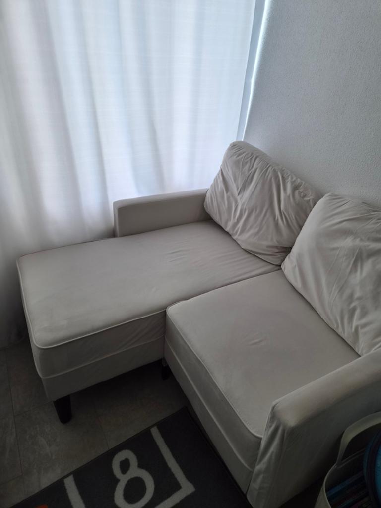 Mini hoekbank (longue bank) - Zo goed als nieuw, Modern, Comfortabel, Eenpersoons, Ophalen of Verzenden, Zo goed als nieuw