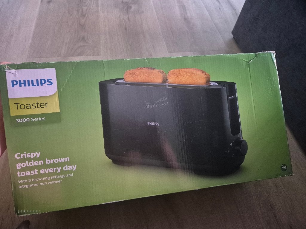 Philips toaster (double slice), Ophalen of Verzenden, Gebruikt, Uitneembare kruimellade
