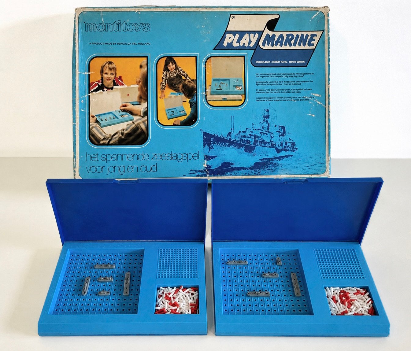 PlayMarine Zeeslagspel spelletje spel  retro vintage, Een of twee spelers, Ophalen, Gebruikt
