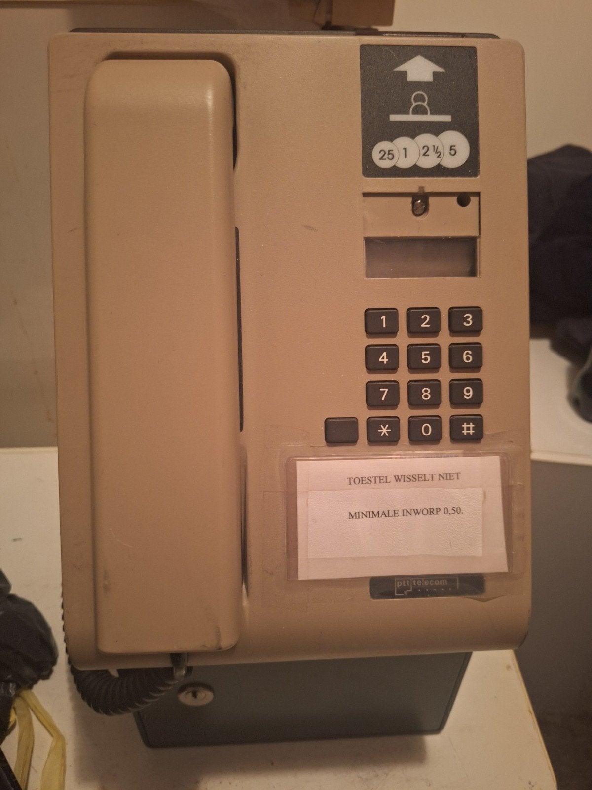 Vintage PTT Telecom Telefooncel Telefoon - Jaren '80/'90, Telecommunicatie, Ophalen, Gebruikt