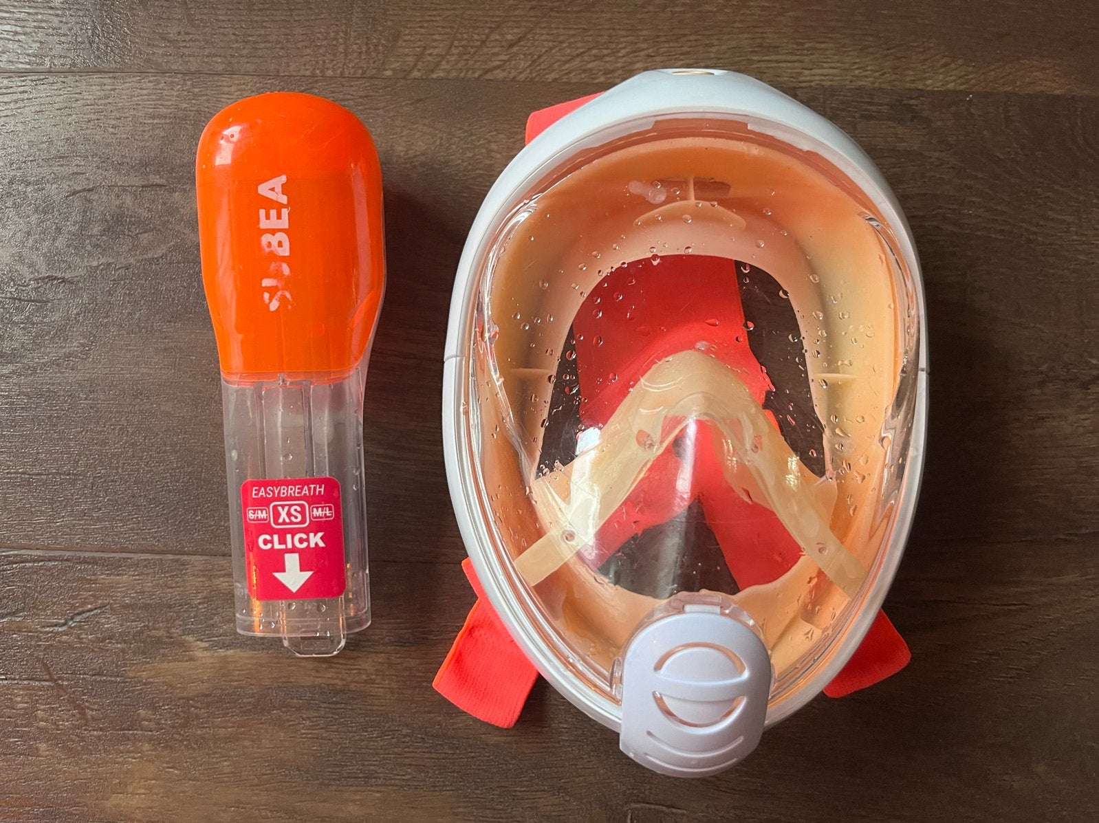 Snorkelmasker Easybreath Subea XS/S, Ophalen of Verzenden, Zo goed als nieuw, Snorkelmasker