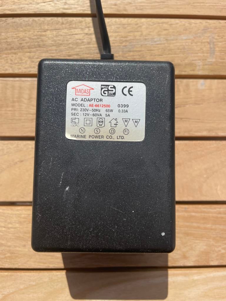 AC ADAPTOR mod: AE-6612500. 0399, Ophalen of Verzenden, Zo goed als nieuw