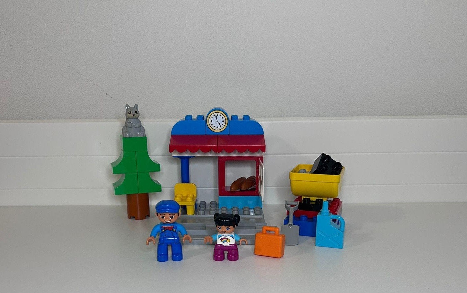 LEGO Duplo Trein station met toebehoren uit set 10874, Ophalen of Verzenden, Zo goed als nieuw, Duplo
