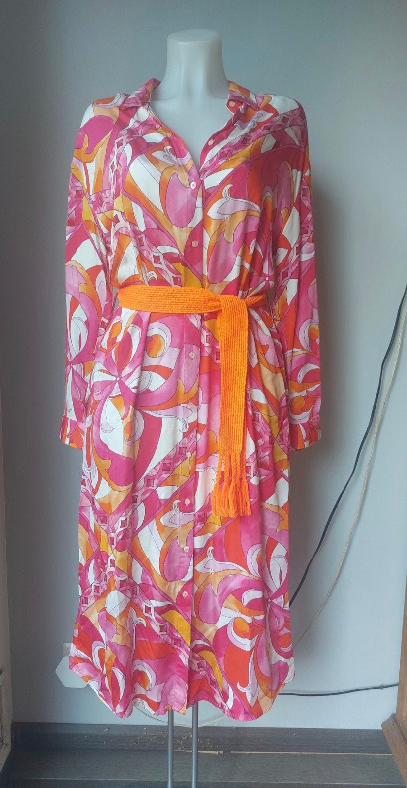Emily van den Bergh viscose jurk maat 36, Meerkleurig, Emily van den Bergh, Ophalen of Verzenden, Zo goed als nieuw