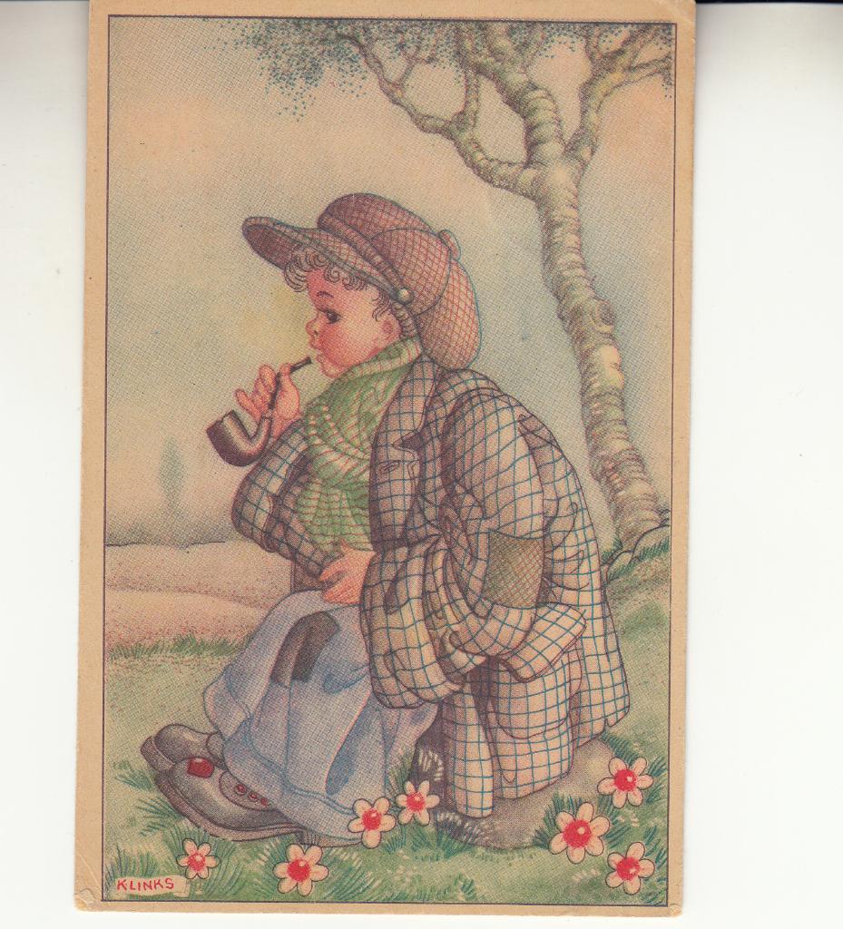 Karel Links   ,   1944                              =0024=, Verzamelen, Ansichtkaarten | Themakaarten, Ophalen of Verzenden, 1940 tot 1960