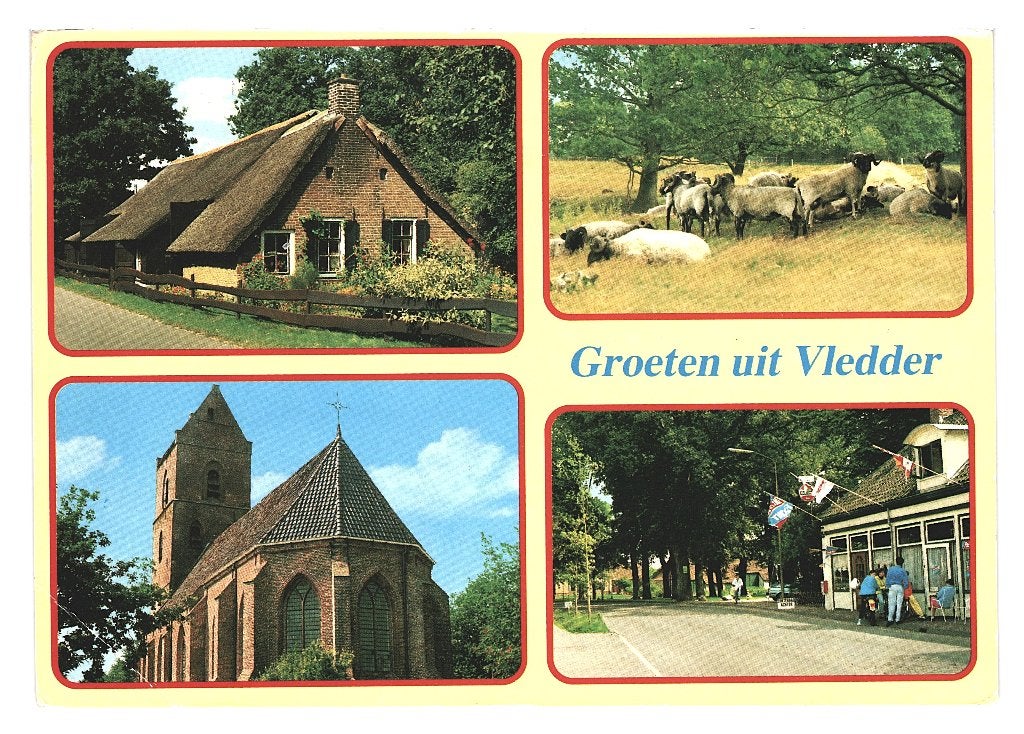 984157 Vledder 80+ Drenthe Gelopen met Postzegel
