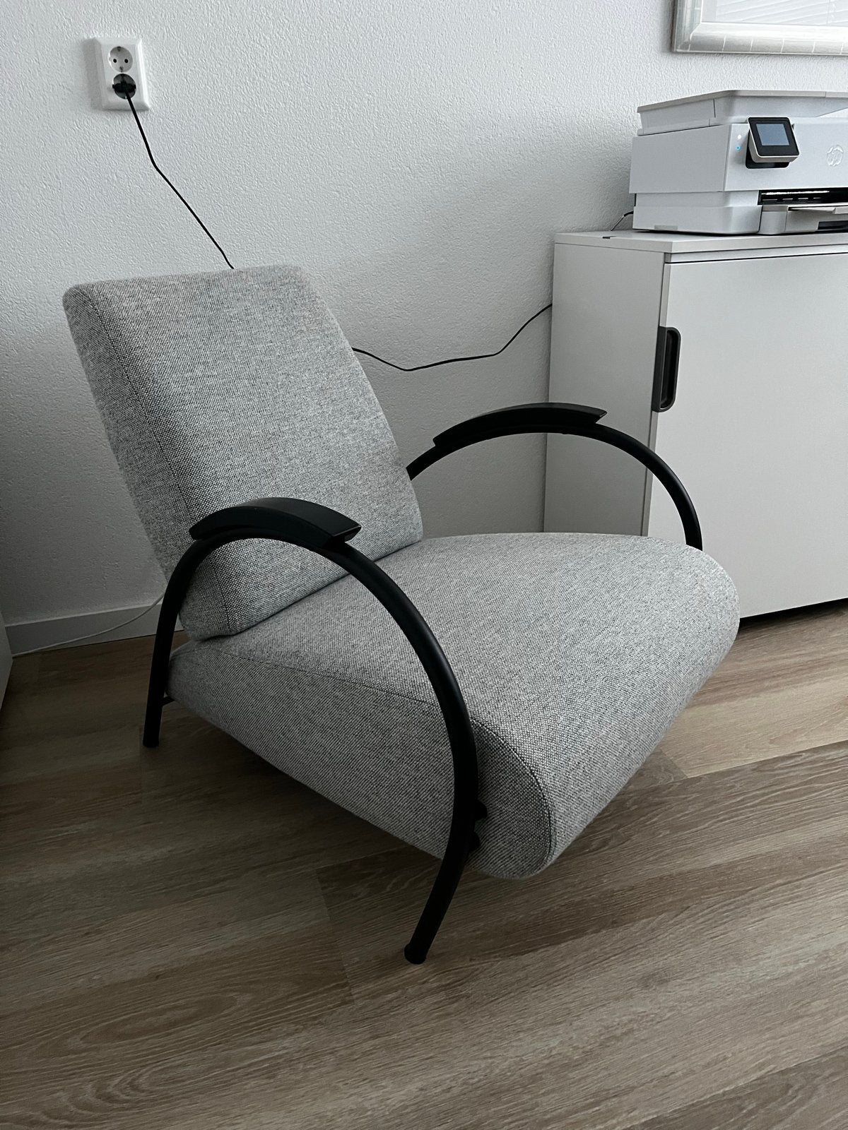 Gelderland 5770 Fauteuil Grijs - Zo Goed Als Nieuw, Huis en Inrichting, Ophalen of Verzenden, Zo goed als nieuw, Stof