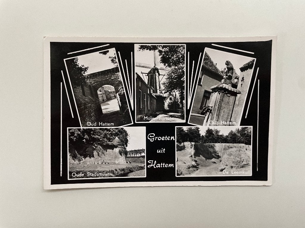 D851 Oude ansichtkaart Gelderland : Groeten uit Hattem, Ophalen of Verzenden, Voor 1920, Ongelopen, Gelderland