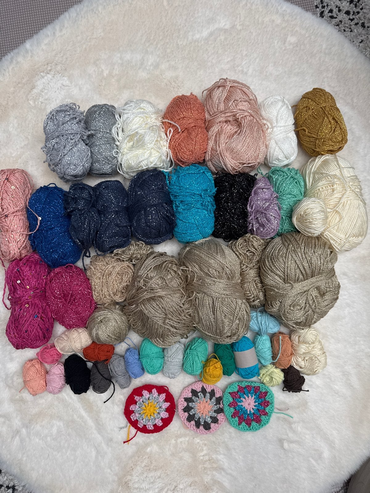 Groot pakket glitter haakgaren Philhar, mini katoen & rondje, Verzenden, Nieuw, Haken, Wol of Garen