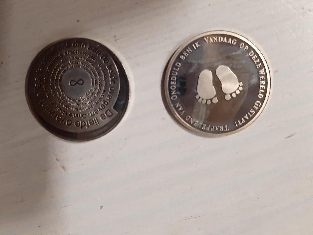 Huwelijk munt en geboorte munt / penning, Postzegels en Munten, Munten | Nederland, Ophalen of Verzenden, Koningin Juliana, Losse munt