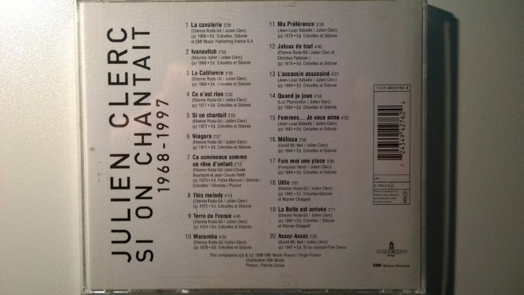 Julien Clerc - Si On Chantait 1968-1997, Ophalen of Verzenden, Gebruikt
