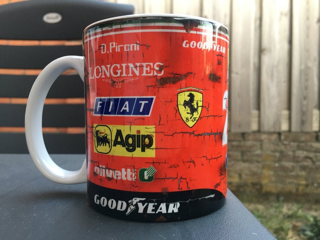 ✅ Didier Pironi Ferrari mok Vintage olie F1 Autosport, Ophalen of Verzenden, Nieuw, Formule 1