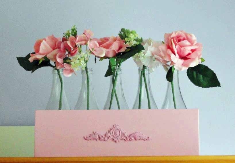Tafelstuk bloemen decoratie brocant, Ophalen of Verzenden, Zo goed als nieuw, Overige kleuren, Overige materialen