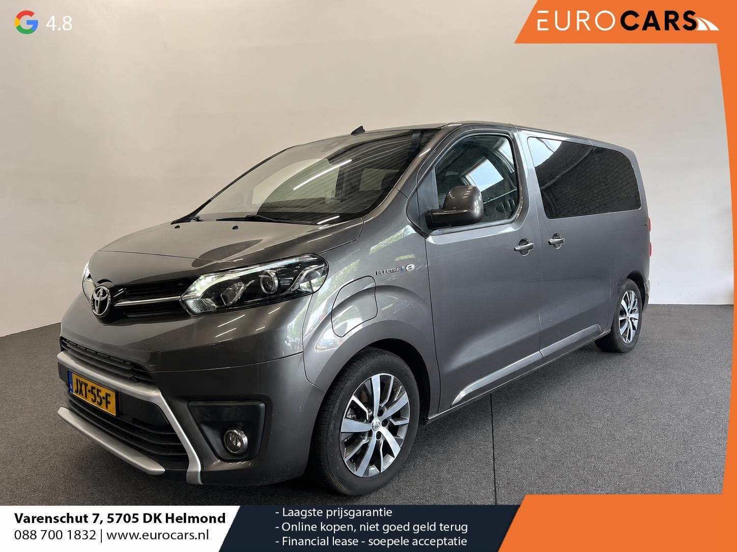 Toyota PROACE Electric Verso L2 Extra Range Luxury 75 kWh 8p, Auto's, 330 km, 136 pk, Gebruikt, 8 stoelen