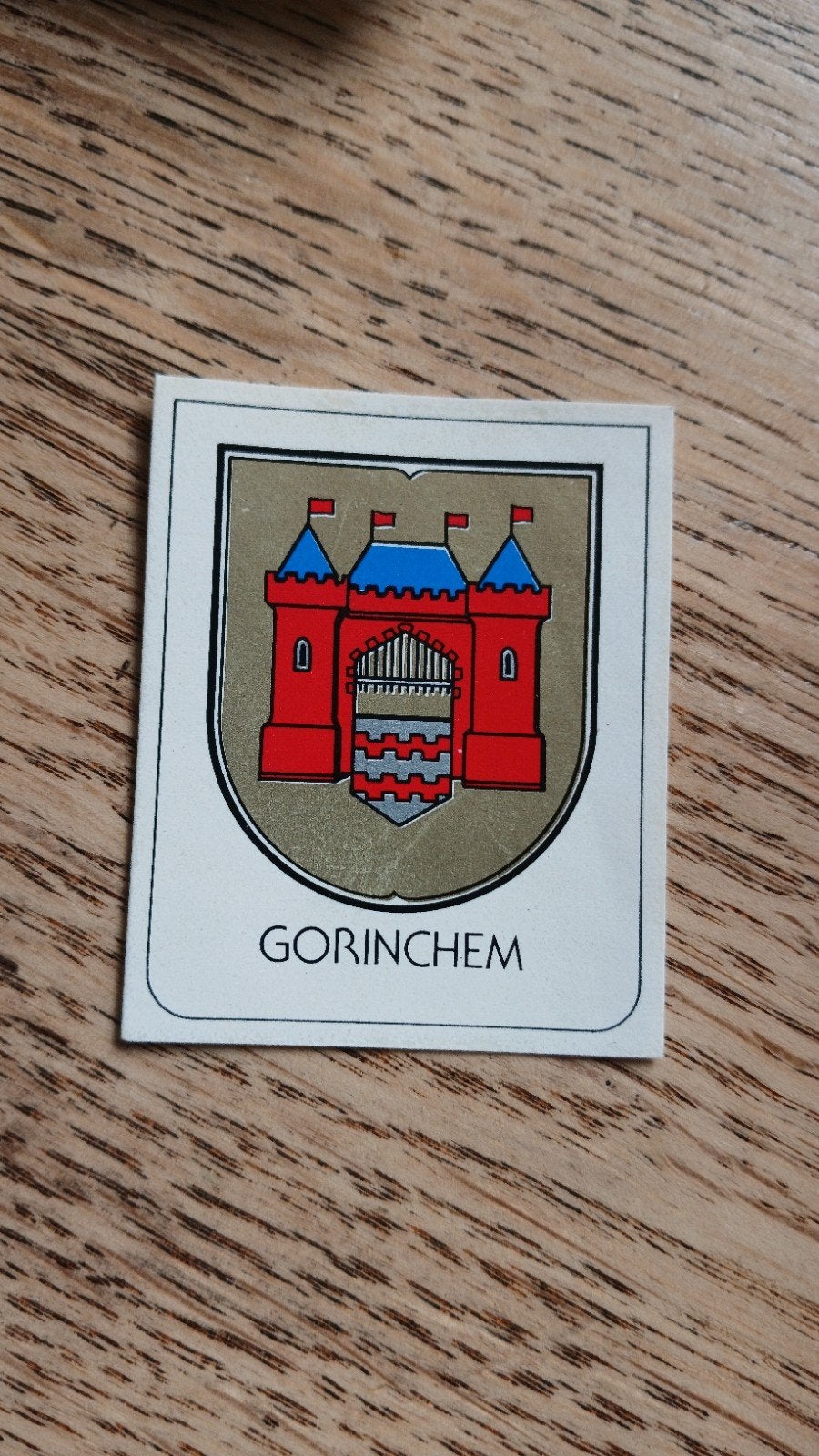 Stickertje wapen schild Provinciealbum spaaralbum GORINCHEM, Verzamelen, Ophalen of Verzenden