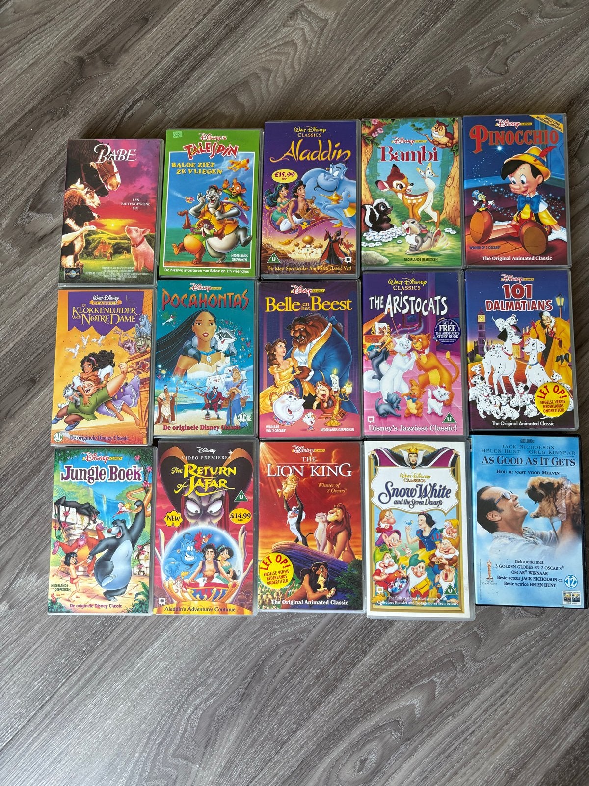 16 originele VHS-videobanden: Disney Classics en meer, Cd's en Dvd's, VHS | Film, Ophalen, Gebruikt, Alle leeftijden, Kinderfilm
