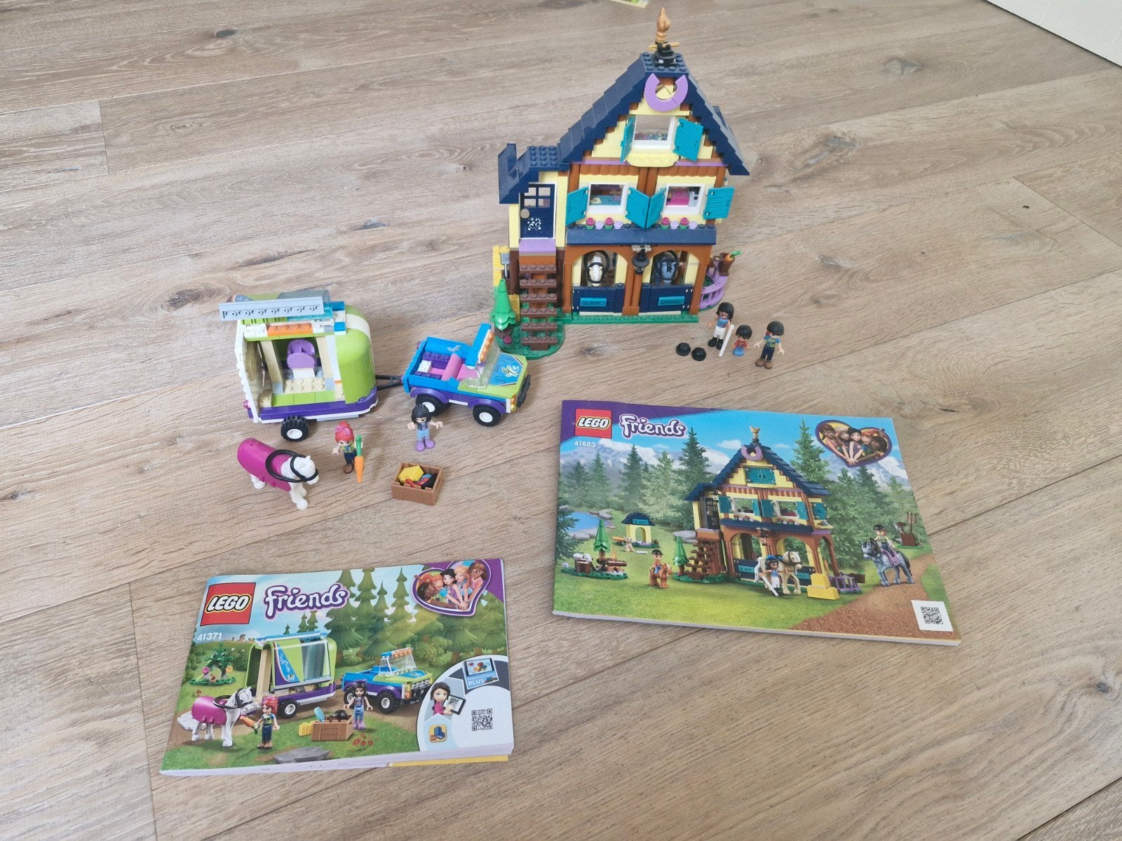 Lego Friends Paardenmanege en Paardentrailer Set, Ophalen of Verzenden, Gebruikt, Overige merken