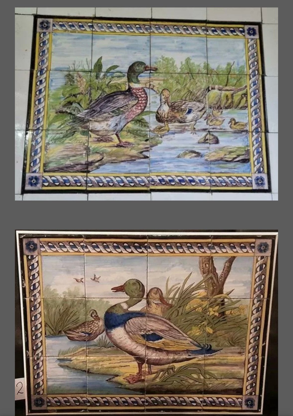 Gezocht, Tegeltableau met eenden, Ophalen of Verzenden