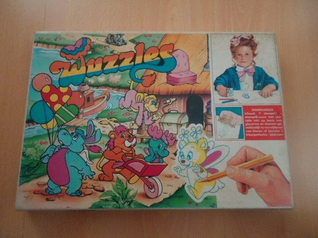 Walt Disney Wuzzles stempeldoos, vintage, 1985., Ophalen of Verzenden, Overige figuren, Gebruikt, Beeldje of Figuurtje
