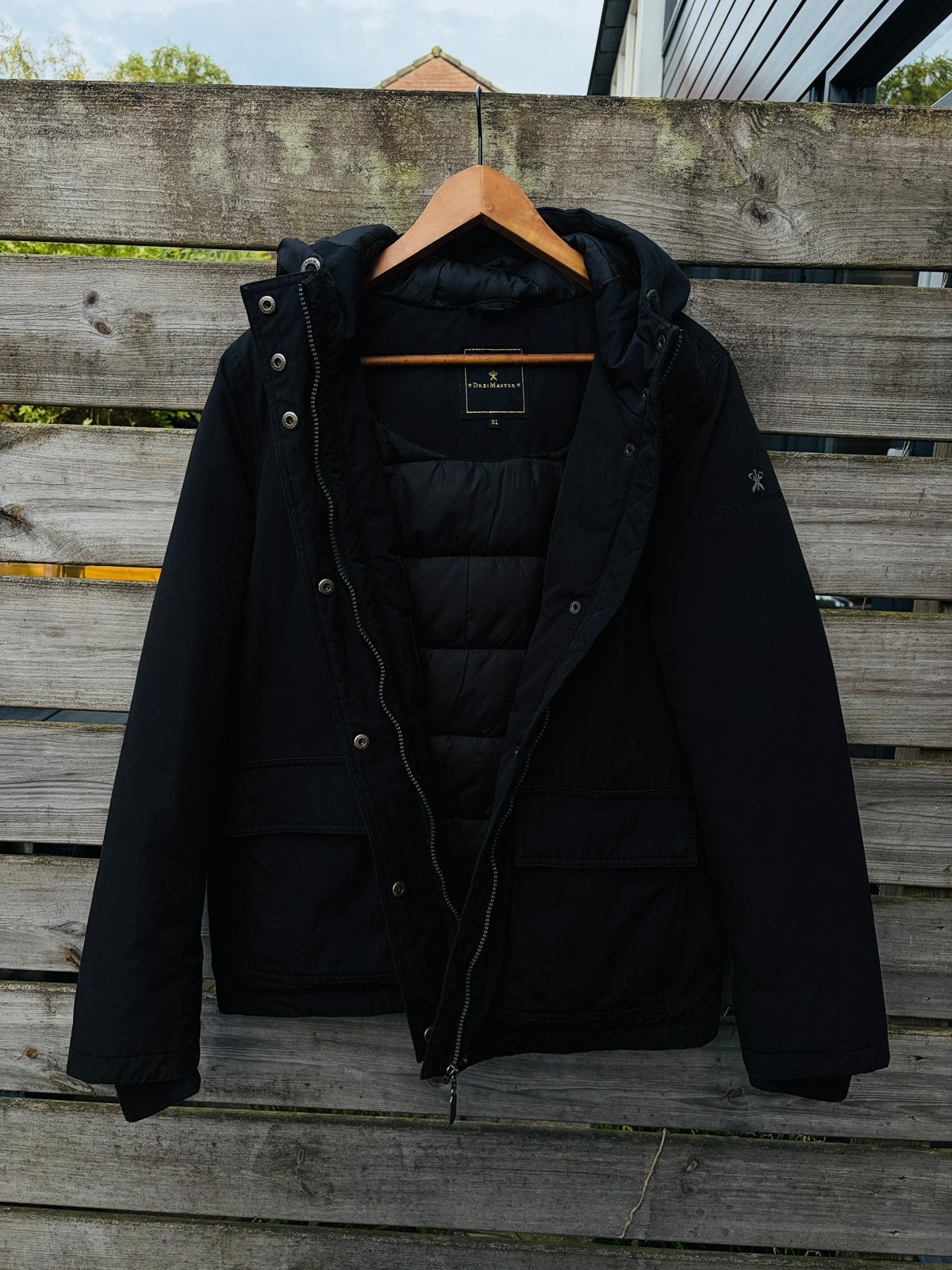 Zwarte winterjas DreiMaster, Kleding | Dames, Jassen | Winter, Ophalen, Gedragen, Maat 42/44 (L), Zwart