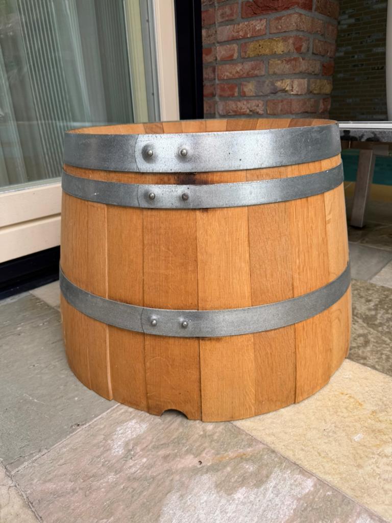 Salontafel gemaakt van een wijnvat, Huis en Inrichting, Tafels | Salontafels, Ophalen, 100 tot 150 cm, 50 tot 100 cm, Minder dan 50 cm