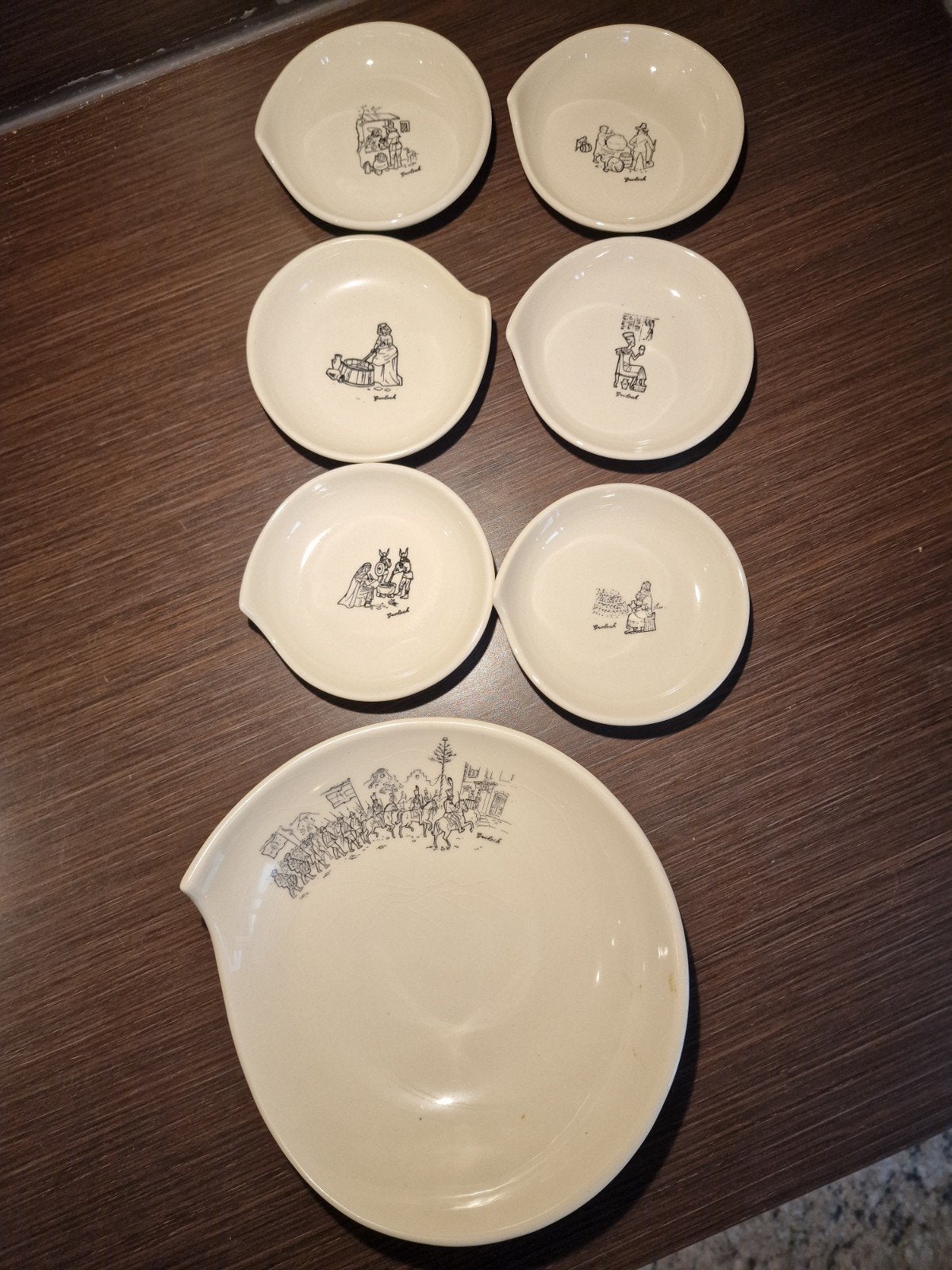 Grolsch - vintage setje schaaltjes voor borrelhapjes, Ophalen, Overige stijlen, Schaal of Schalen