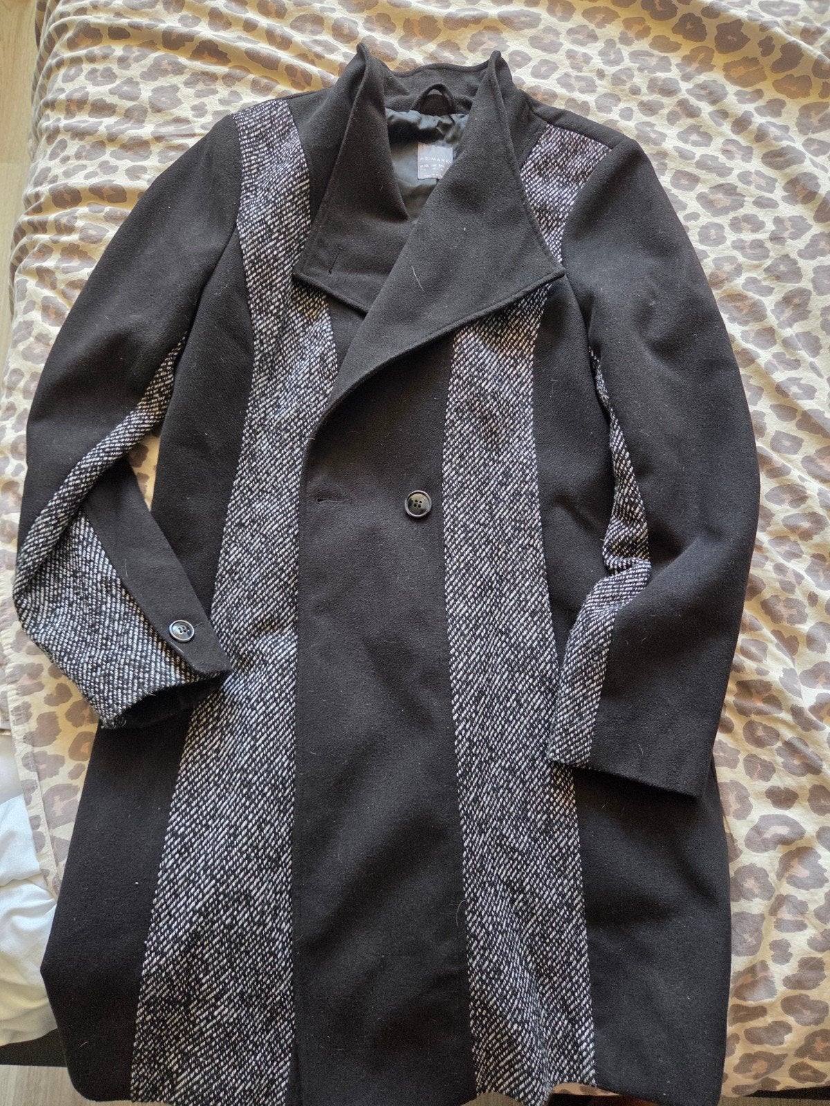 Primark Zwart/Grijs Jas Maat 42 (L), Primark, Zwart, Maat 42/44 (L), Ophalen of Verzenden