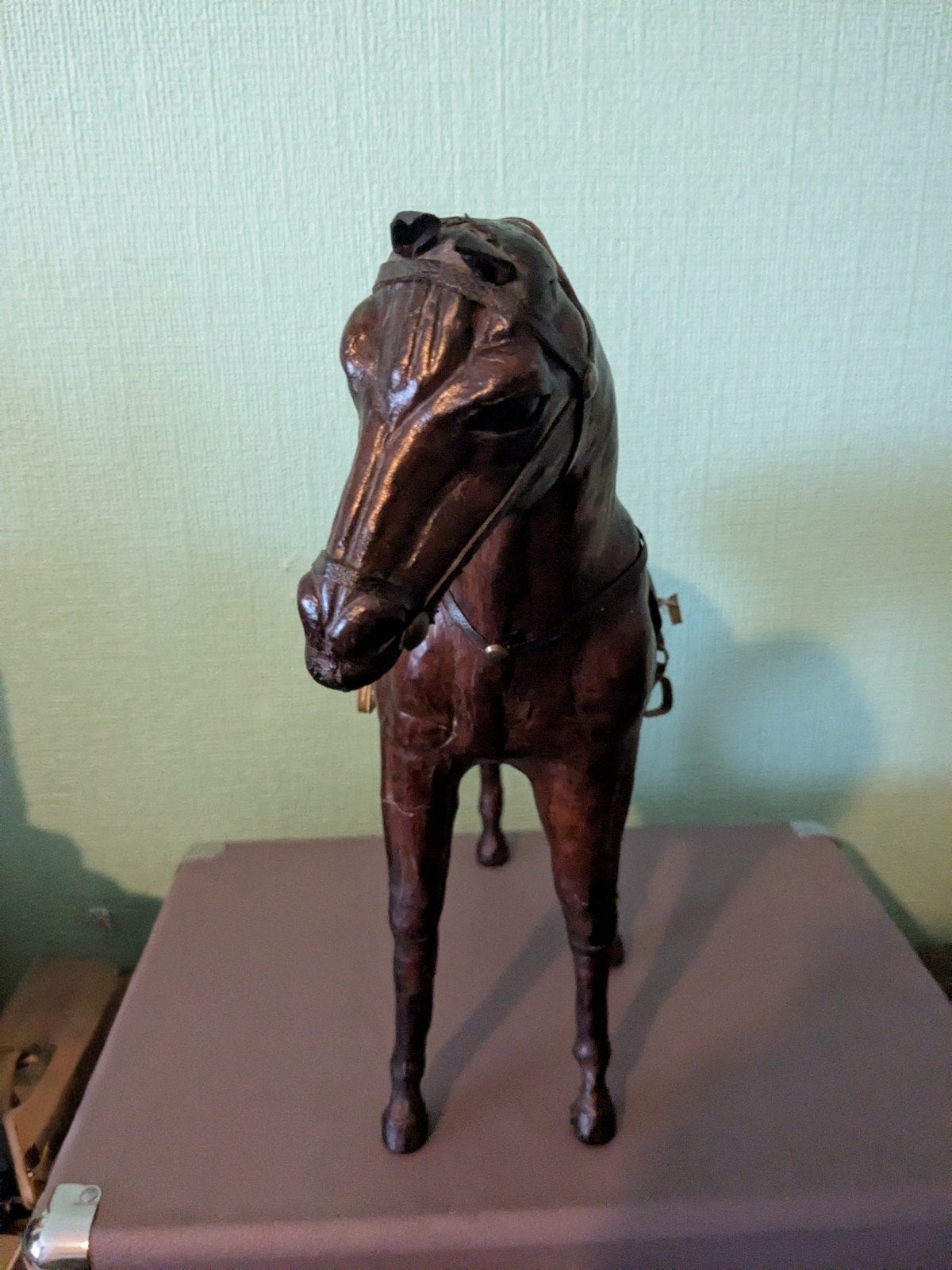 Vintage Decoratief Lederen Paard - Uniek Verzamelobject, Ophalen