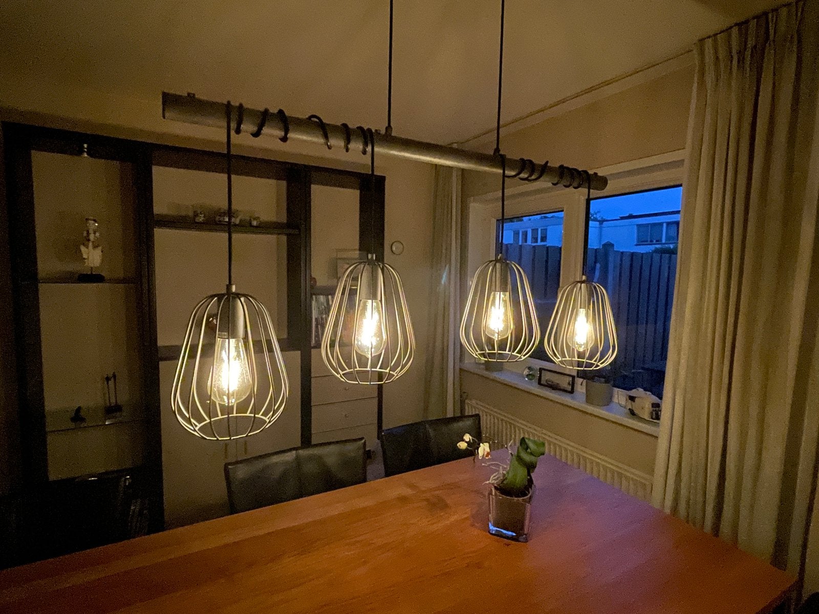 Hanglamp met philips wizz-lampen, Ophalen, Zo goed als nieuw