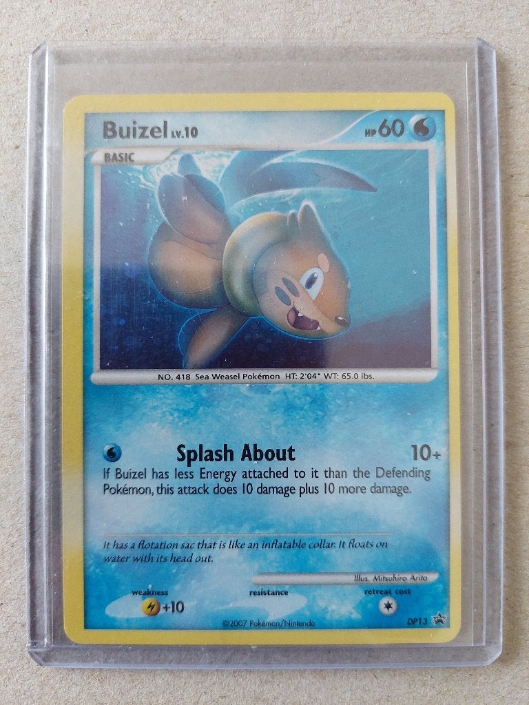 Pokemon Kaarten Diamond & Pearl Promo DP13 Buizel Holo, Hobby en Vrije tijd, Verzamelkaartspellen | Pokémon, Ophalen of Verzenden