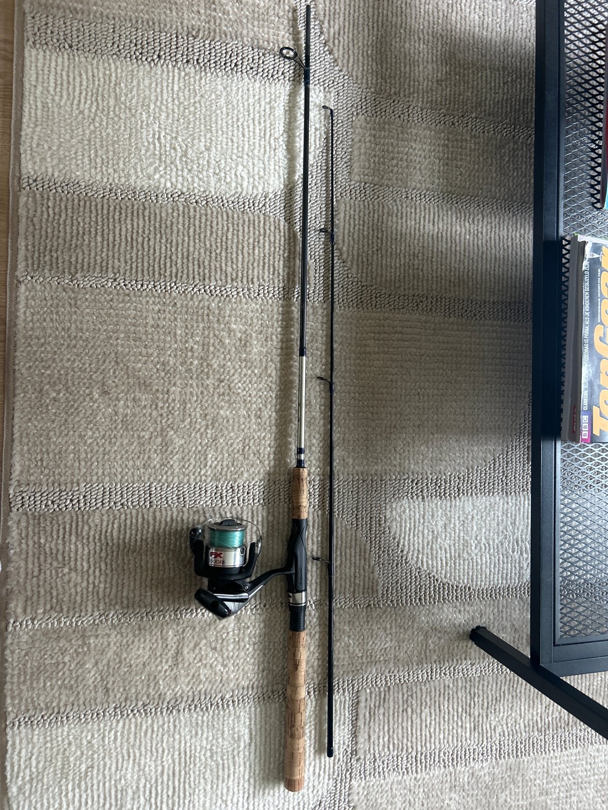 Hengel met molen - Shimano FX 2500FB, Ophalen, Gebruikt, Complete hengel