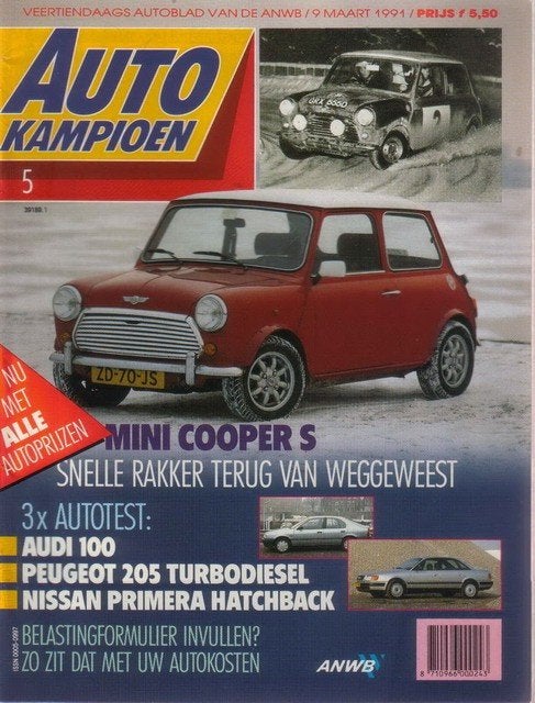 Autokampioen 5 1991 : Mini Cooper - Citroen ZX - Audi 100, Ophalen of Verzenden, Gelezen, Algemeen
