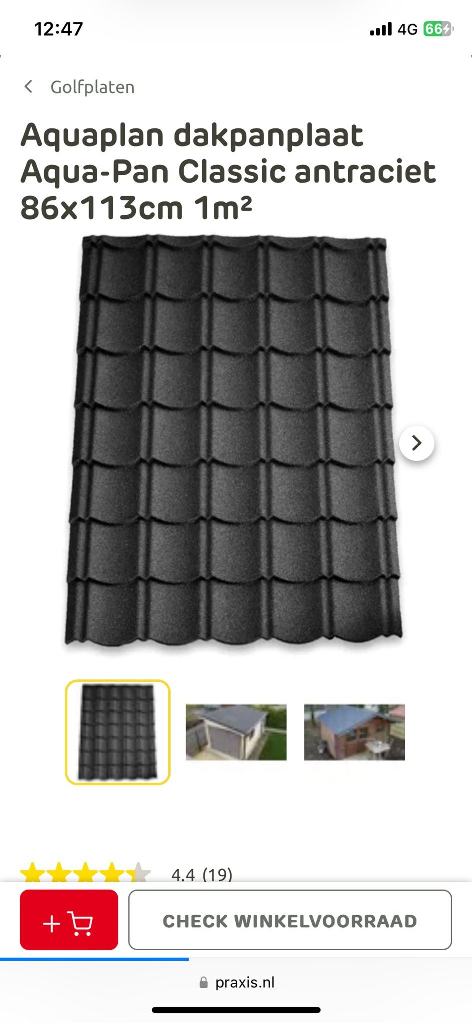 Aquaplan dakpanplaat Aqua-Pan Classic antraciet 86x113cm, Dakplaat of Dakpanplaat, Nieuw, Ophalen of Verzenden, Minder dan 5 m²