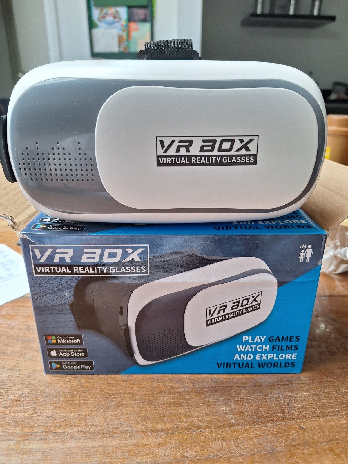 VR Box Virtual Reality Bril - Speel games en bekijk films, Ophalen of Verzenden, Zo goed als nieuw, VR-bril, Telefoon