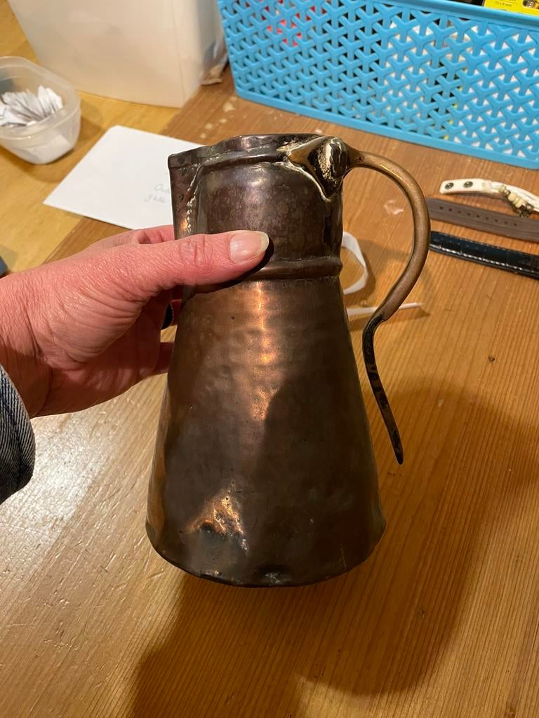 Antieke koperen kan, Ophalen of Verzenden