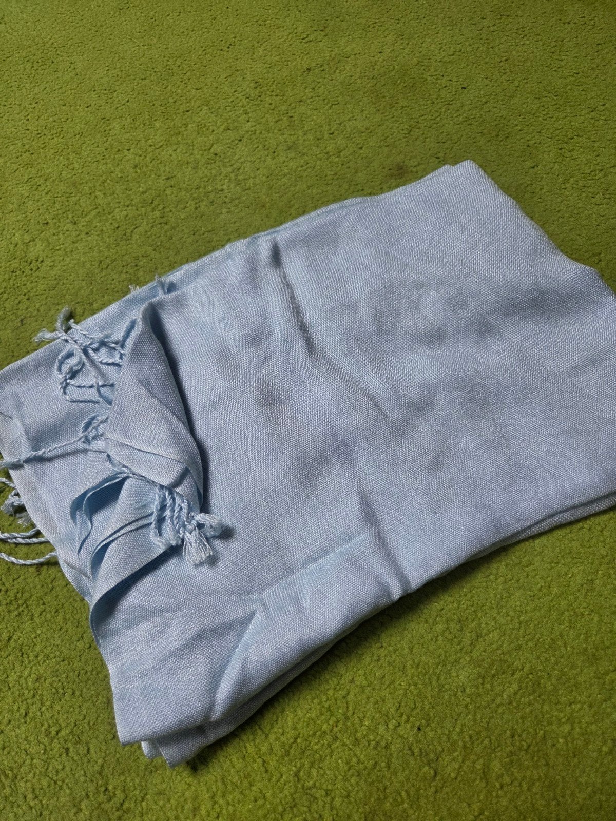 Lichtblauwe Pashmina Sjaal, Kleding | Dames, Mutsen, Sjaals en Handschoenen, Onbekend, Ophalen of Verzenden, Zo goed als nieuw