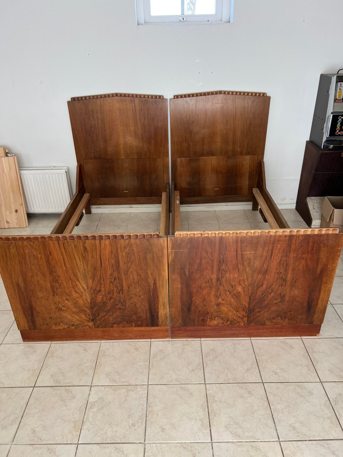 Antieke bedden van rozenhout art deco, Ophalen
