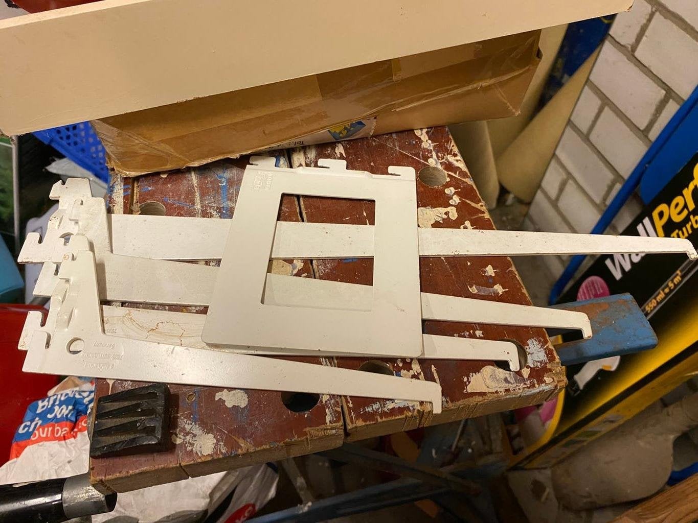 Witte plankdragers, element systeem, Ophalen of Verzenden, Gebruikt