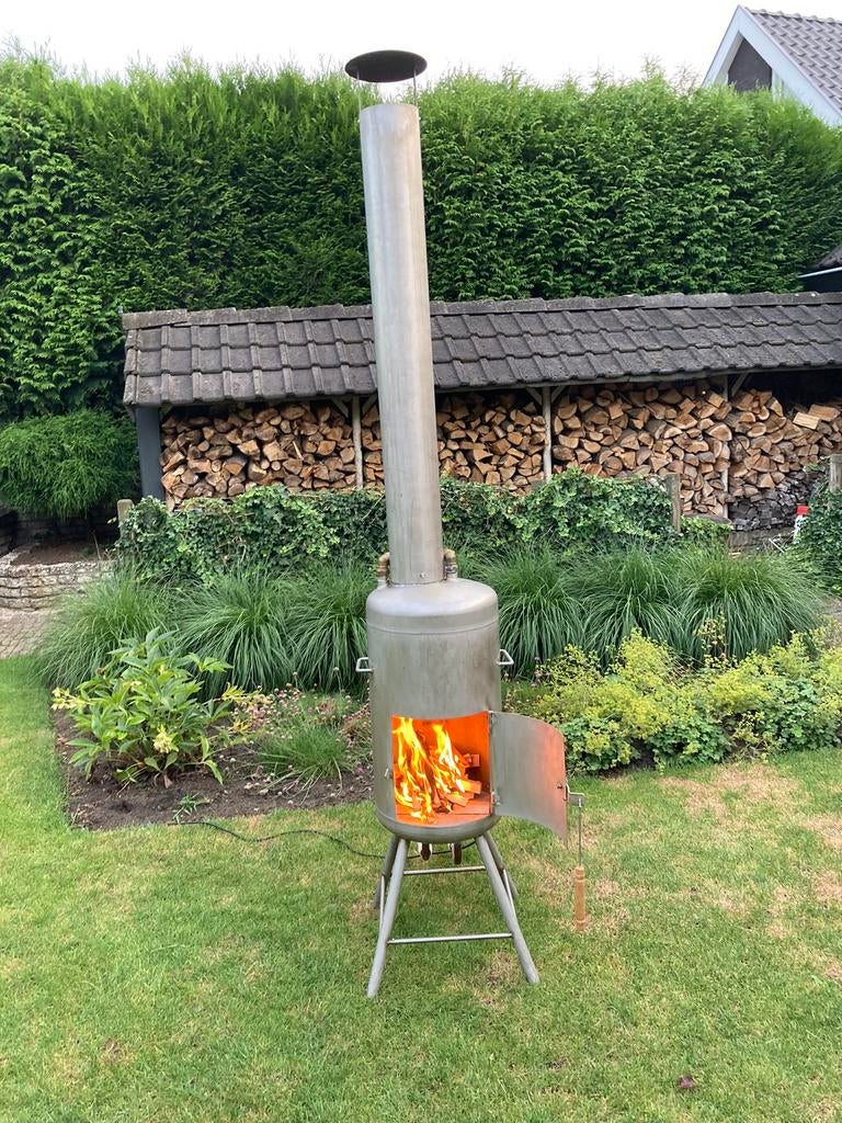 RVS Houtkachel, Tuin en Terras, Tuinhaarden, Nieuw, Ophalen