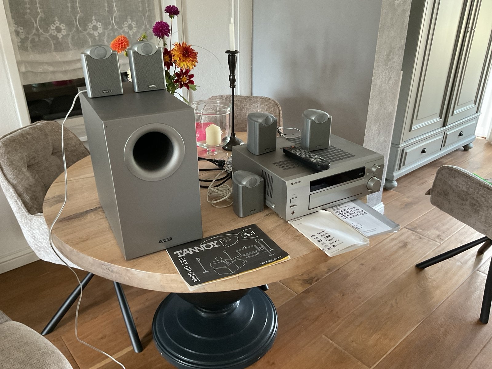 Tannoy FX 5.1 Home Cinema Systeem met Pioneer Receiver, Gebruikt, 70 watt of meer, 5.1-systeem, Overige spelers
