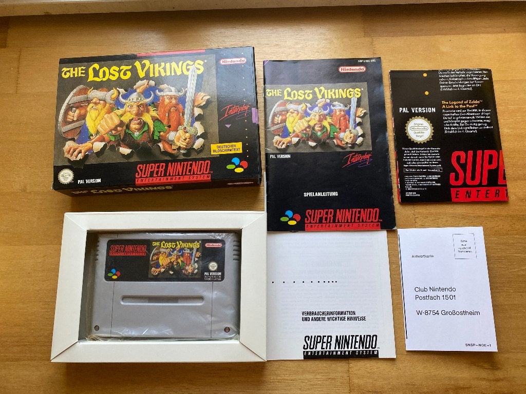The lost vikings snes noe, Spelcomputers en Games, Avontuur en Actie, 1 speler, Ophalen of Verzenden, Zo goed als nieuw