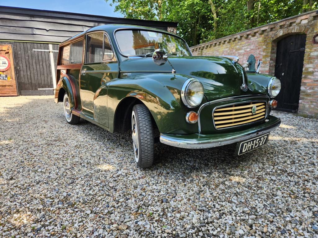 Morris Minor traveller 1969 Groen, Auto's, Achterwielaandrijving, 4 cilinders, 800 kg, Leder