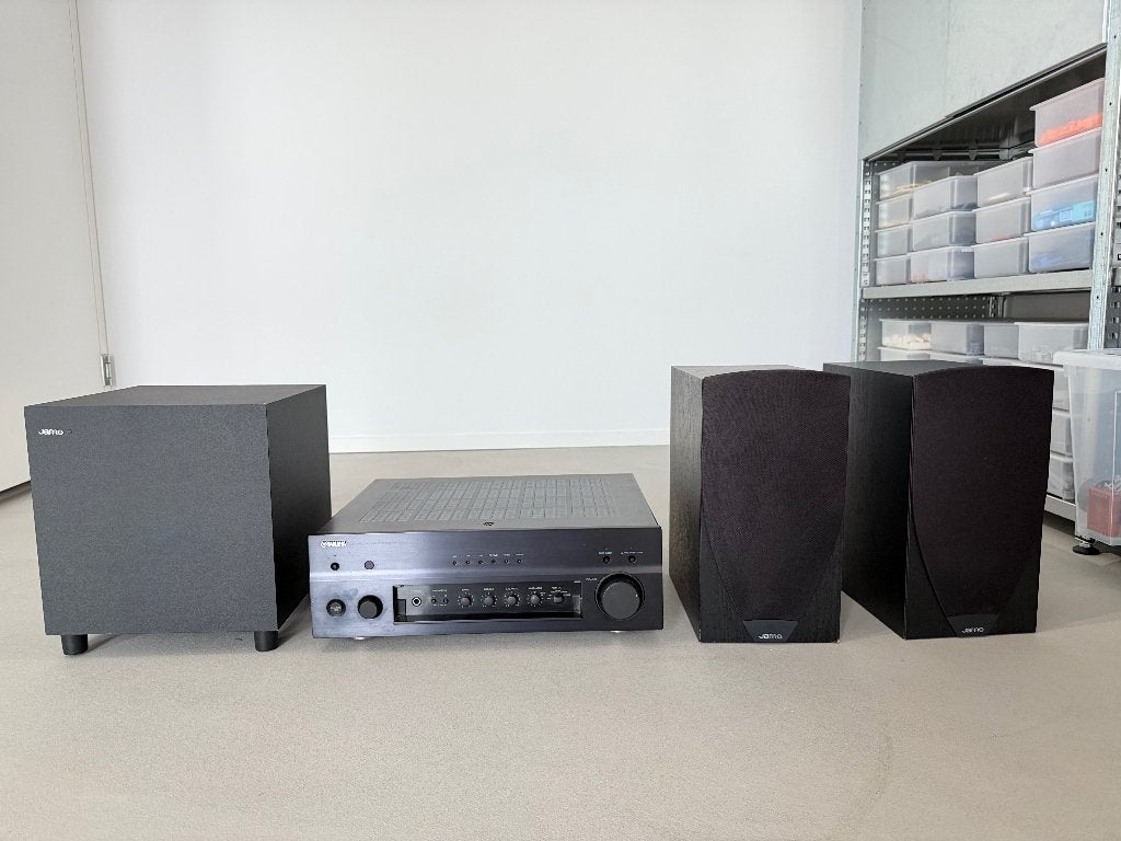 Yamaha AX-497 versterker + Jamo 603 speakers, 210 subwoofer, Speakerset, Jamo, Ophalen, 150 watt of meer