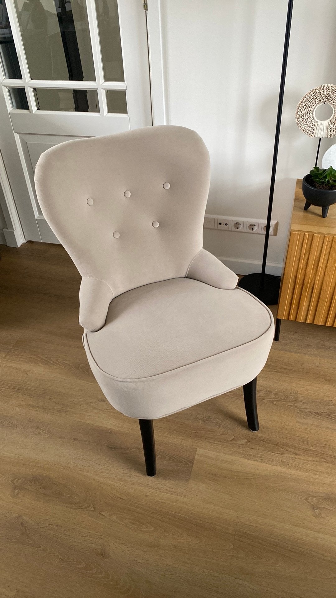 Ikea Fauteuil beige, Huis en Inrichting, Fauteuils, Ophalen, Zo goed als nieuw, 75 tot 100 cm, 50 tot 75 cm
