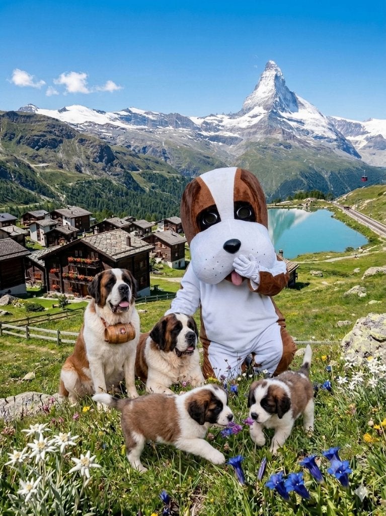 Mascotte Loebas onze St. Bernhardshond, Ophalen of Verzenden, Zo goed als nieuw, Verjaardag