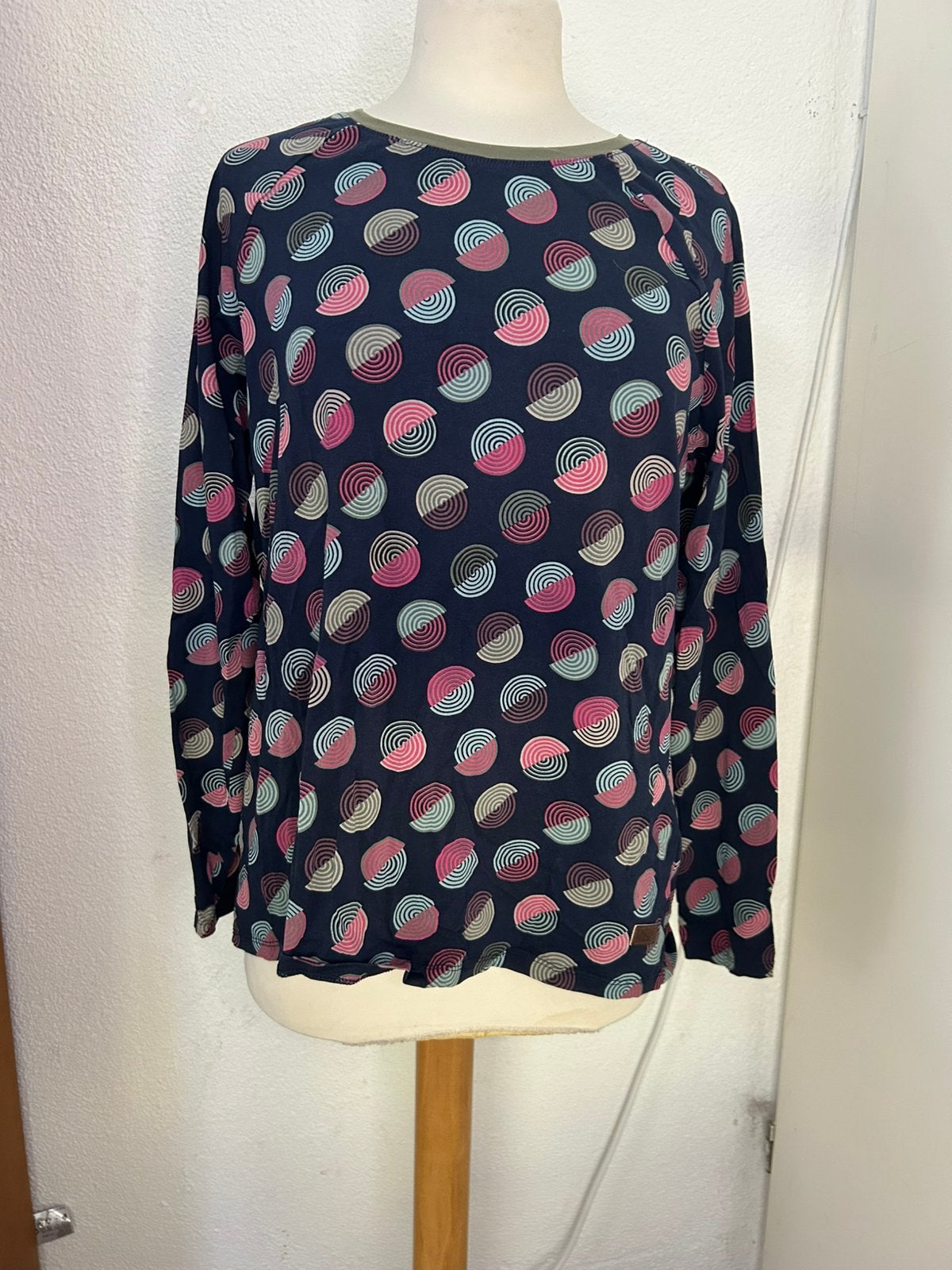 Dames longsleeve | Human Nature | maat L | 95% katoen, Kleding | Dames, T-shirts, Zo goed als nieuw, Maat 42/44 (L), Blauw, Lange mouw