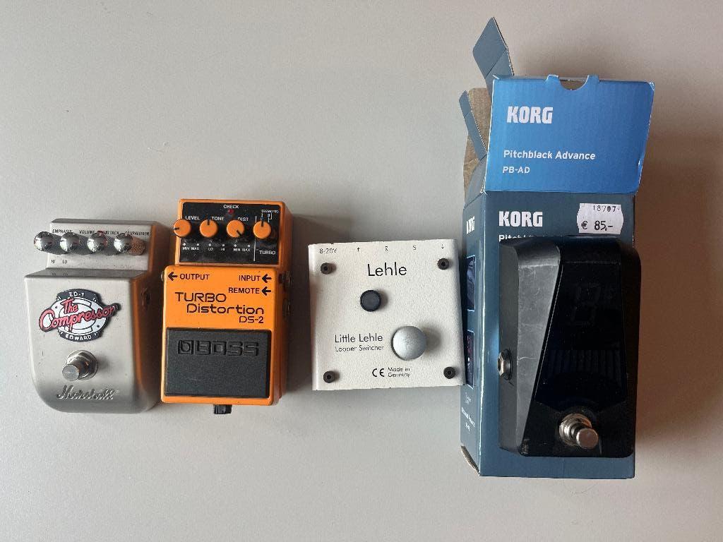 Diverse gitaarpedalen oa LEHLE BOSS MARSHALL, Muziek en Instrumenten, Effecten, Ophalen of Verzenden, Gebruikt, Distortion, Overdrive of Fuzz