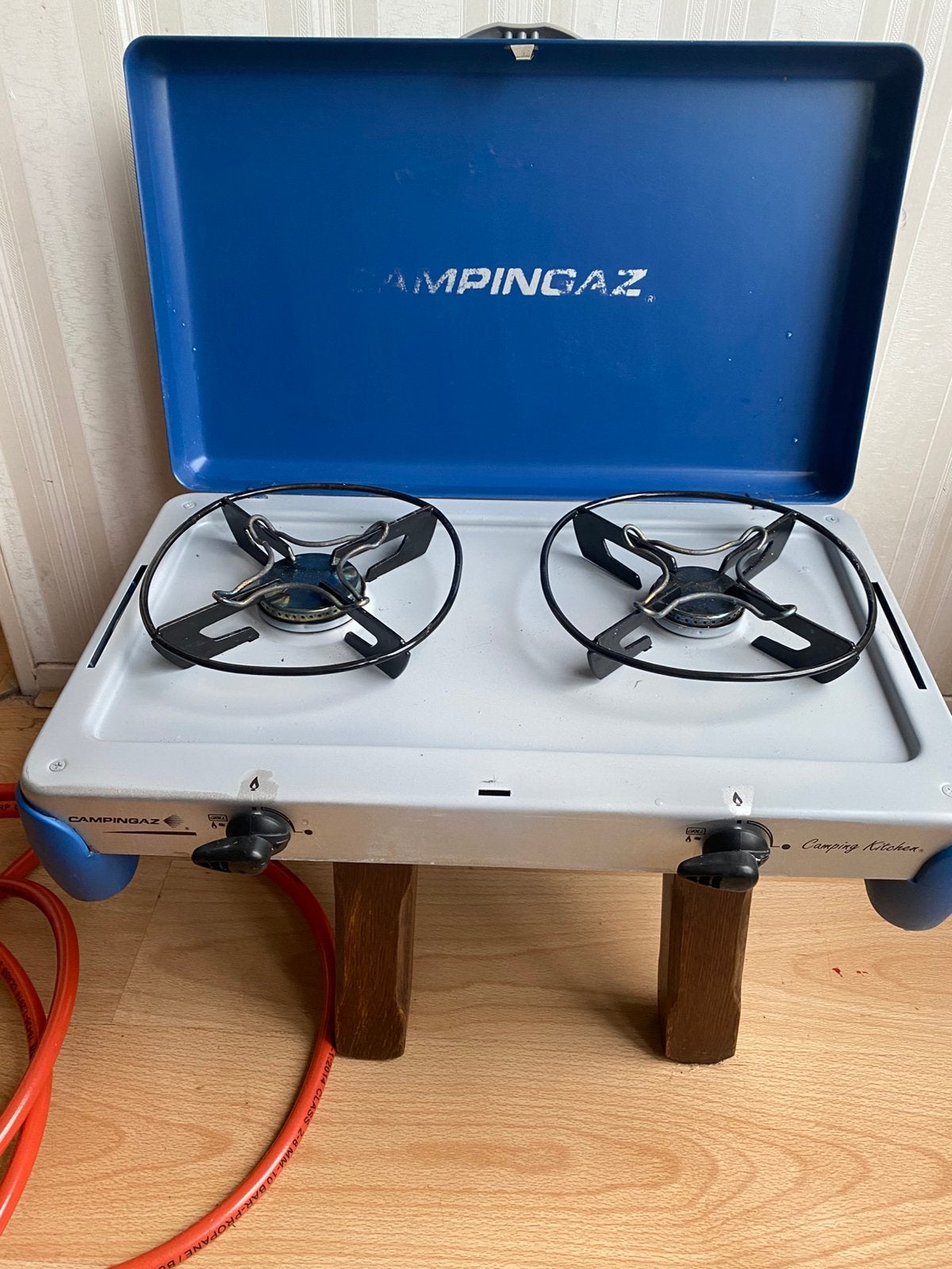 Campingaz Camping Kitchen met 2 brander en 5 meter gasslang, Caravans en Kamperen, Ophalen of Verzenden, Zo goed als nieuw