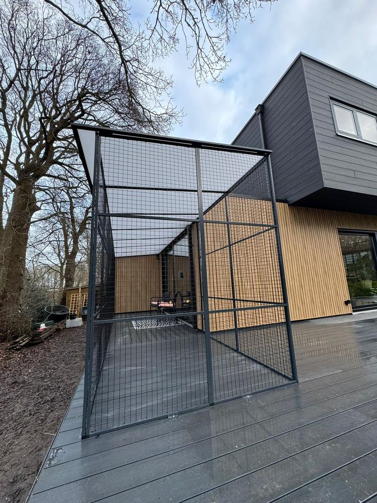Op maat gemaakte aluminium dierenverblijven en volière’s, Dieren en Toebehoren, Ophalen of Verzenden, Zo goed als nieuw, Aluminium